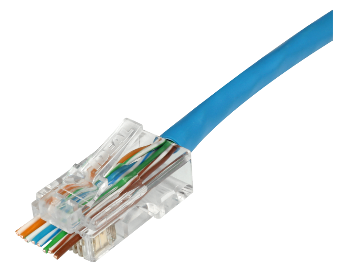 CAT5e 直通式 RJ45 连接器（25只/包） (85-370)