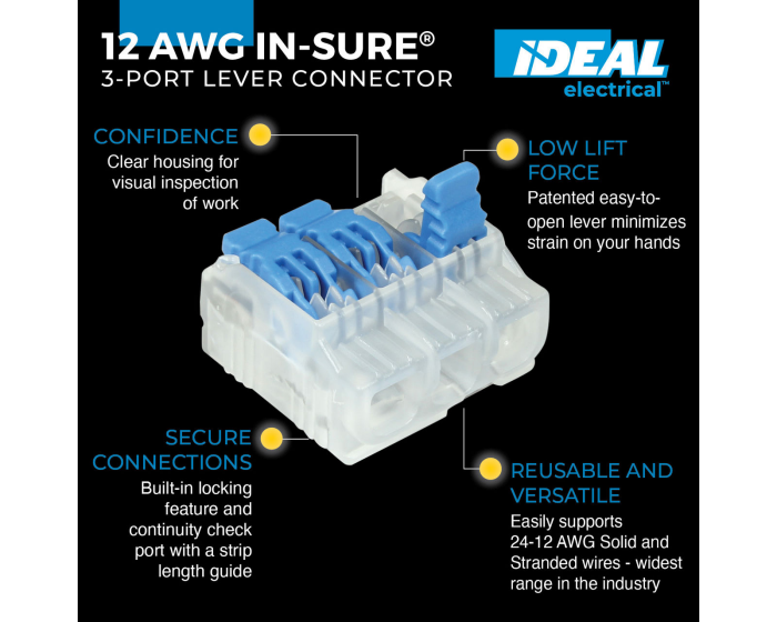 In-Sure® L23 杠杆式导线连接器 3端口