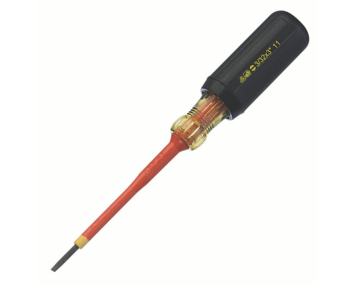 Insulated Slotted Screwdriver 3/32