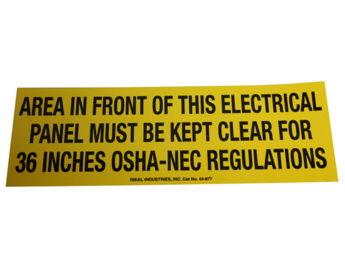 安全标志 OSHA 法规粘合剂 (44-877)