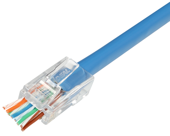 CAT6a/6 直通式 RJ45 连接器 大直径（50个/包） (85-385)