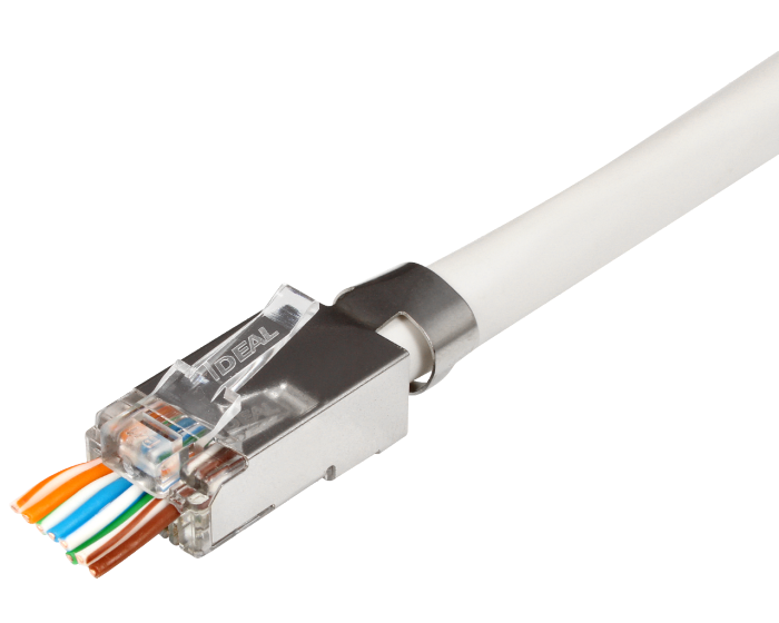 CAT6a/6/5e Shielded Feed-Thru RJ45 Connectors Large Diameter